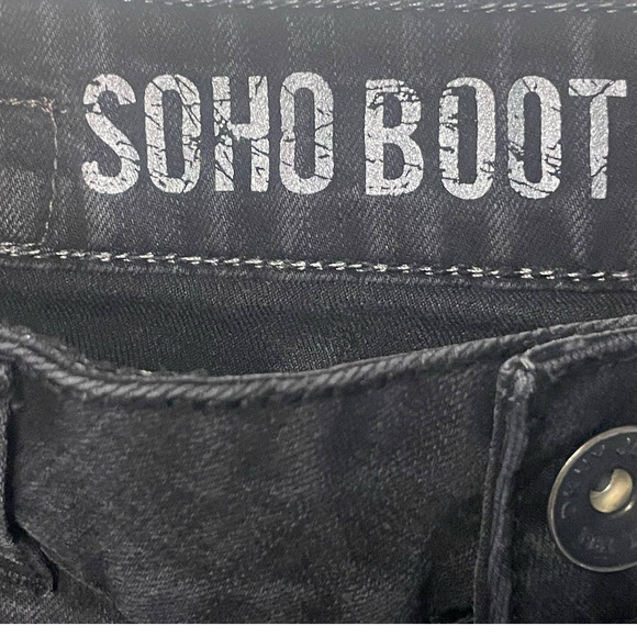 DKNY Womens Jeans Size 6 Soho Boot Black Bootcut - Picture 5 of 13